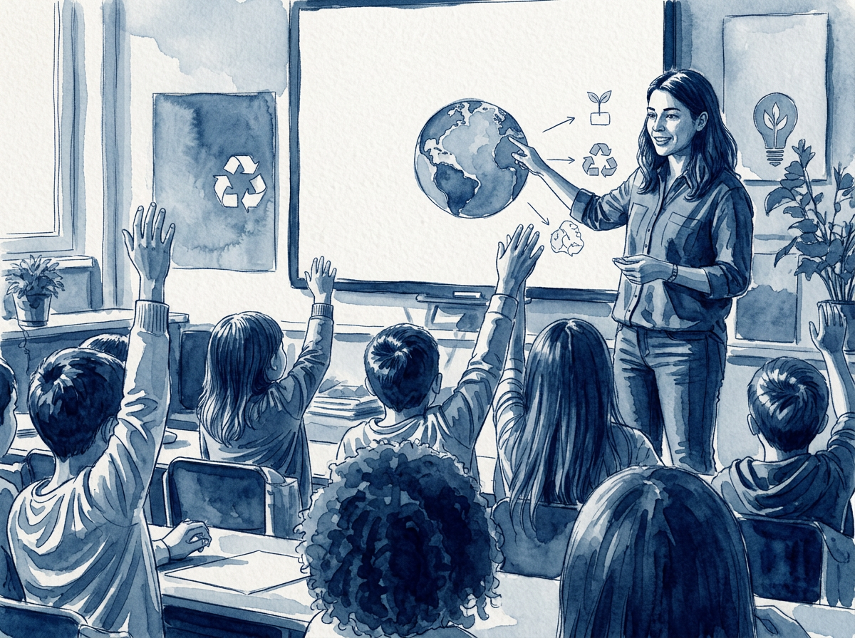 Intervention pédagogique en classe sur l'environnement